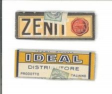 N. 2 Confezioni Perfette CARTINE PER SIGARETTE Marca ZENIT e IDEAL. Vintage