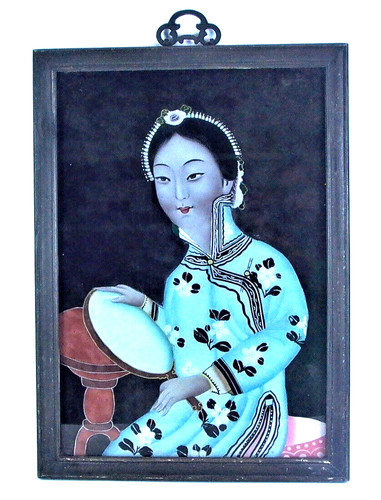 Vecchio quadro vetro - vecchio,