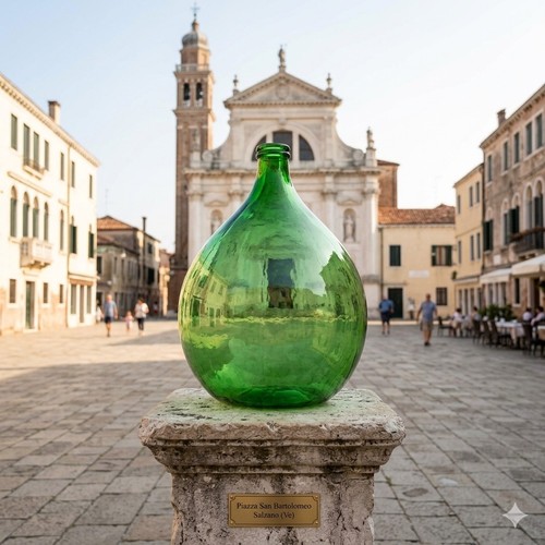 Damigiana vetro verde da - damigiana,
