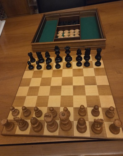 Scacchiera legno dal negro - legno,
