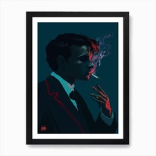 Stampa artistica uomo fuma - , la