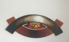 Quadro etnico in legno dipinto a mano