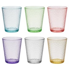 Bicchiere Acqua colorati Vari Colori da 6 pezzi bicchieri 210 ml multicolor