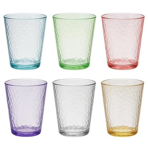 Bicchiere acqua colorati vari - acqua,