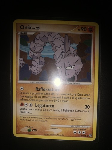 Carta pokémon onix 100 - carta, 69/100