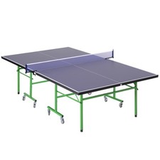 HOMCOM Tavolo da Ping Pong Pieghevole per Interni Viola e Verde