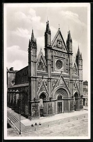 Orvieto cattedrale cartolina - cattedrale,,