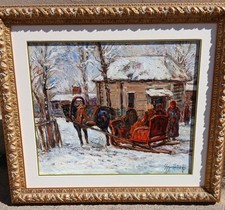 Giovan Francesco GONZAGA (Opera Unica) 50x60 cm.,Olio su Tela, Autentica artista