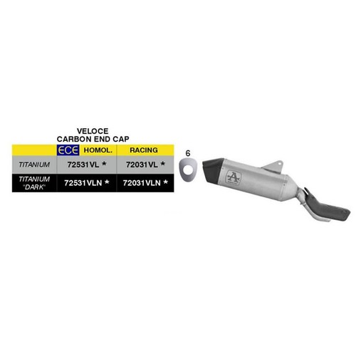 Marmitta slip arrow veloce - marmitta, slip-on