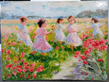 Quadro opera olio su tela