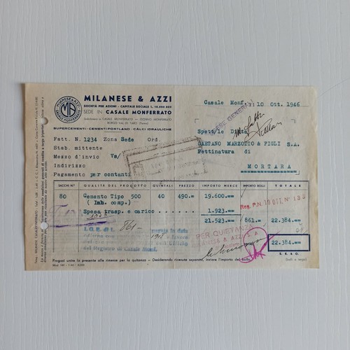 1946 milanese azzi cemento - milanese,