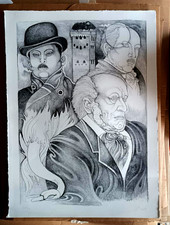 LITOGRAFIA -GIULIANO PINI ( 1935 - 2017 ) NUMERATA E FIRMATA 70X50 CM