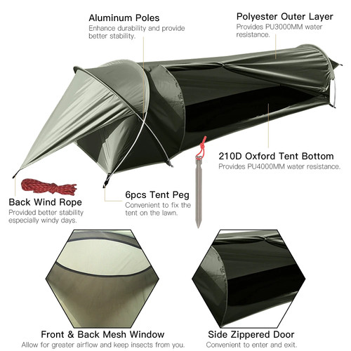 Tenda campeggio singola - campeggio,