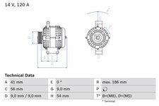 Bosch 0 986 083 250 Alternator