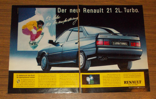 Rara pubblicità renault - pubblicità, 2l