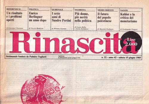 Rinascita 15 giugno - rinascita,