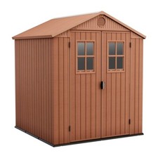 Casetta Da Giardino In Resina 190x244x221H Cm Darwin 6x8 Con 2 Finestre Keter