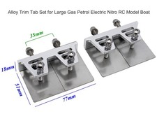 Set linguette in lega 77mm x 51mm x18mm per benzina elettrica nitro RC modello barca