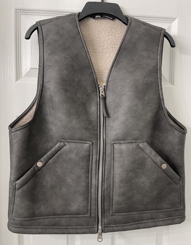 Gilet zara grigio - grigio, ecopelle