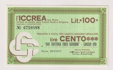 Miniassegni  28.02.77 "BAR TRATTORIA FINCO GIOVANNI" - Rif. ICCREA 292