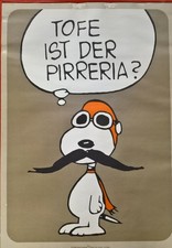 Poster Peanuts Schultz Snoopy Barone Rosso Italy 1970, tenuto ottimamente e raro