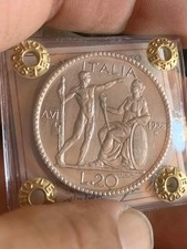 20 LIRE LITTORE 1928 NON COMUNE SPL+ PERIZIATO