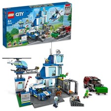 LEGO City Stazione di Polizia 60316 668 Pezzi 5 Minifigure Auto Elicottero Ca...