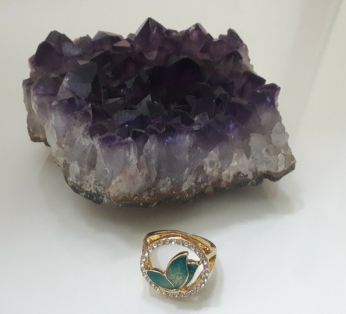 Anello crisalide farfalla - anello, blu