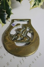FINIMENTO INGLESE  IN OTTONE PER CAVALLO CON DRAGO EPOCA 900 HORSE BRASS