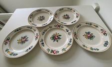 5 piatti laterali Villeroy e Boch dipinti a mano circa 1900 design 5619 tirolese