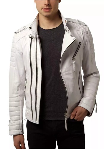 Giacca pelle elegante fatta - di,