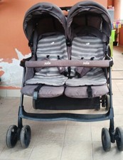 Passeggino Gemellare Joie Aire Twin - Leggero e Versatile, Nero e Grigio-Unisex