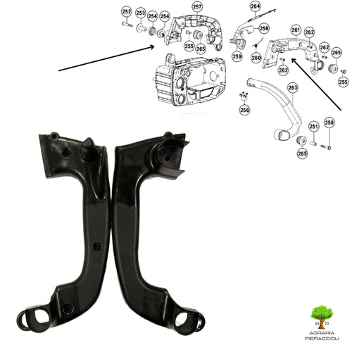 Impugnatura completa motosega - impugnatura,