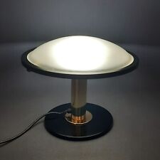 Lampada Da Tavolo Ottone E Vetro Satinato A Fungo Design Modernista Anni ‘60