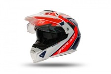 Casco Cross Visiera UFO 2025 ARIES Occhiali Rosso Blu Tourer Crossover Moto ATV