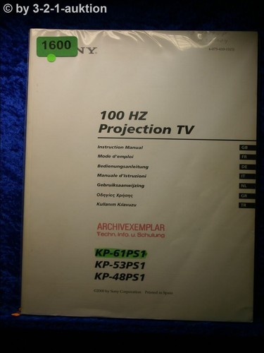 Sony manuale istruzioni kp - di,