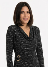 Maglia donna nera glitter