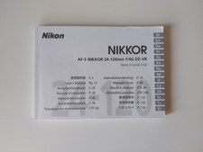 Libretto istruzioni Nikon 24-120 f4G ED VR
