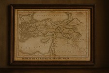 Antica Mappa Cartina Ritirata 10.000 Anabasi Senofonte Delamarche 1830 