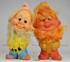Lotto di 2 Pupazzi Gomma Nani