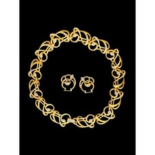 Set orecchini collana tono oro