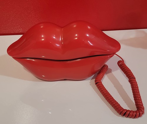 Telefono labbro bocca - rossa, a
