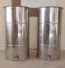 Serbatoi cisterne botti acciaio  inox 2x140 L per vino/olio in ottime condizioni