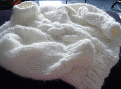 Maglione mohair spesso bianco - maglione,