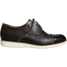 Scarpe POLLINI nere bianche pelle stringate uomo eleganti formali EU41/US8 RRP 300usd
