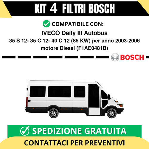 Kit bosch filtri tagliando - kit,