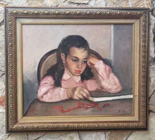 Quadro fanciulla pensierosa - quadro, pensierosa-