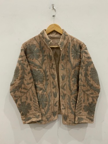 Giacca ricamata suzani beige - suzani,