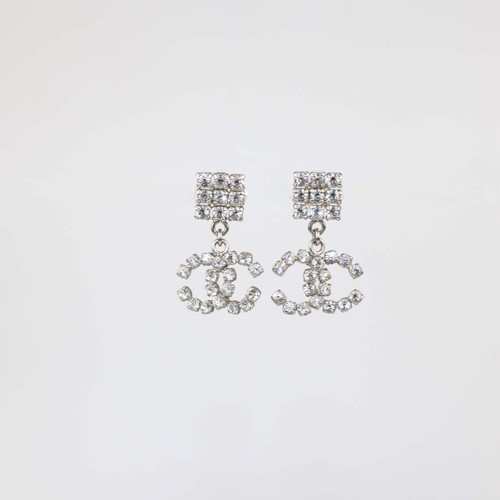 Orecchini chanel tono - tono, argento