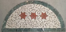 MEZZALUNA ROSONE MOSAICO MARMO pavimenti interni o esterni 90X45X1 cm COD. RUDVL